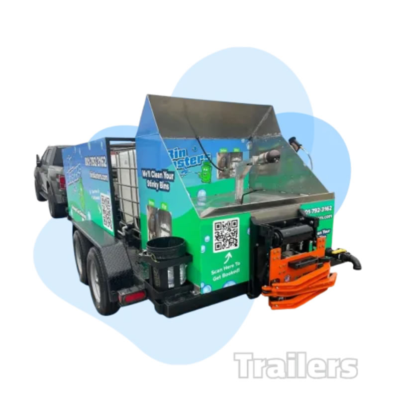 Garbage Can Cleaning Trailer