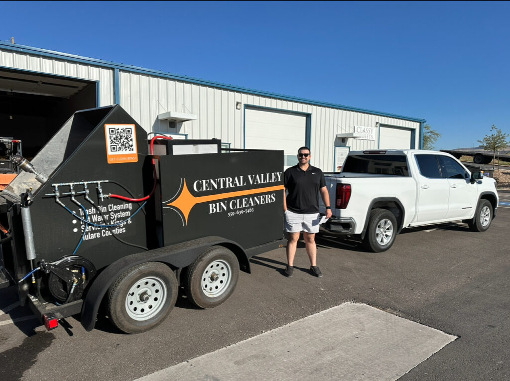 delivery of a bin cleaning trailer