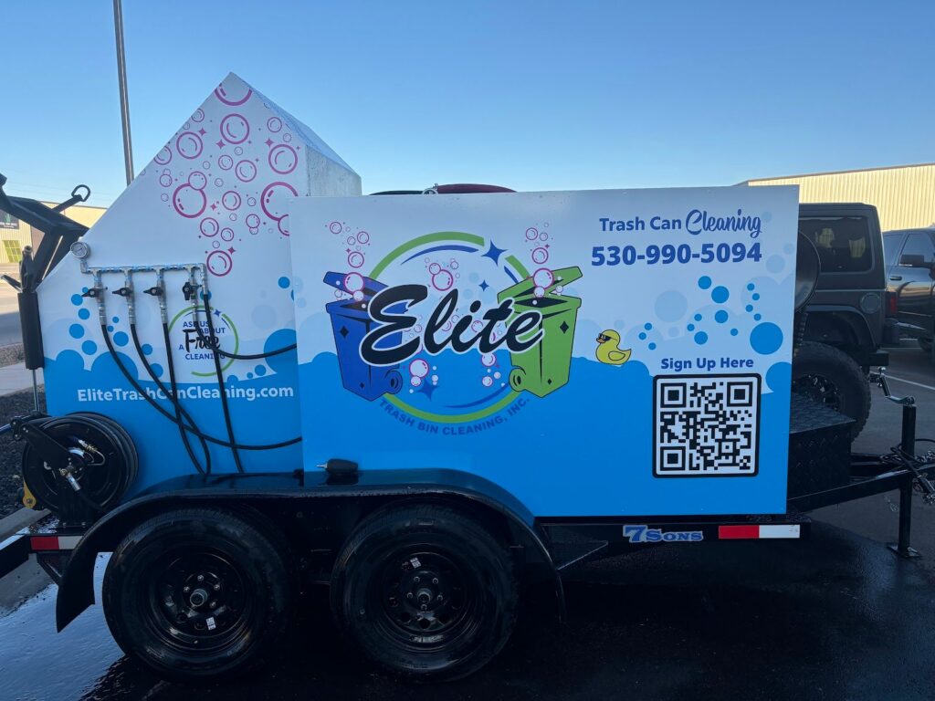 Elite bin cleaning trailer