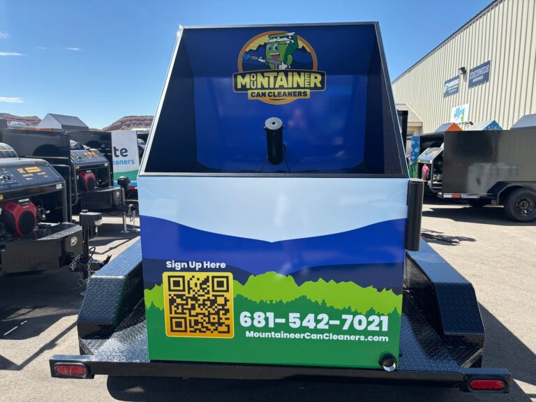 Mintainir bin cleaning trailer